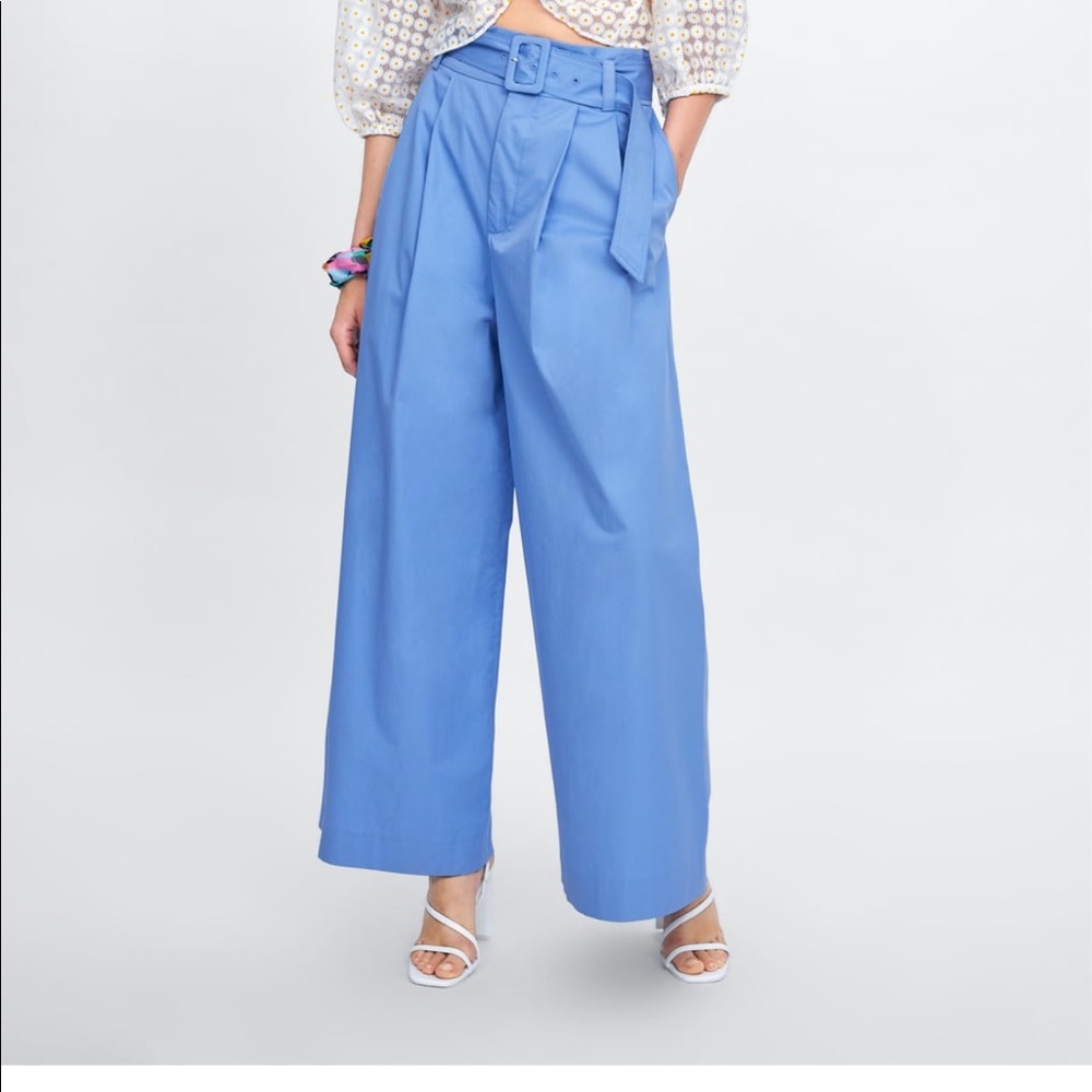 High waisted wide leg pants